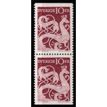 Ølandsk helleristning. Lodret par. Postfrisk. 